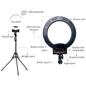 Vamery 12" LED Ring Lights and 2m Light Stands